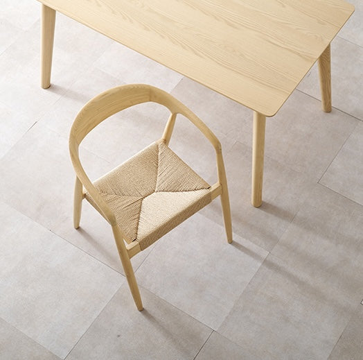 [2脚SET]無垢材ペーパーコードアームチェア