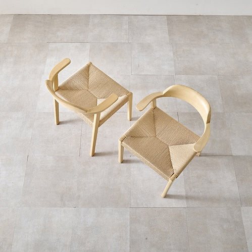 [2脚SET]ペーパーコードショートアームチェア