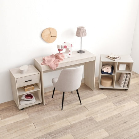 収納シェルフ付デスク3点セット