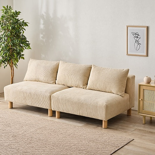 アームレスコーデュロイソファ