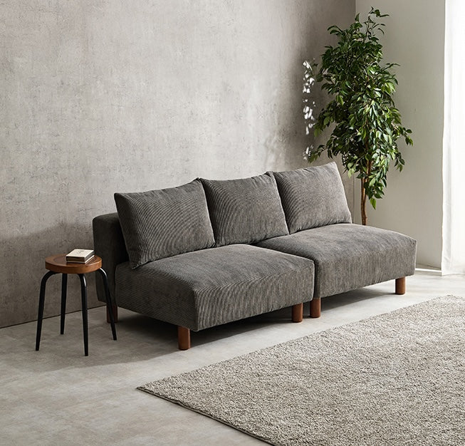 アームレスコーデュロイソファ