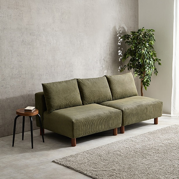 アームレスコーデュロイソファ