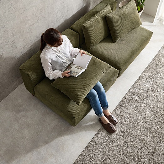 アームレスコーデュロイソファ