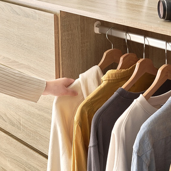 ハンガーラック付きチェスト