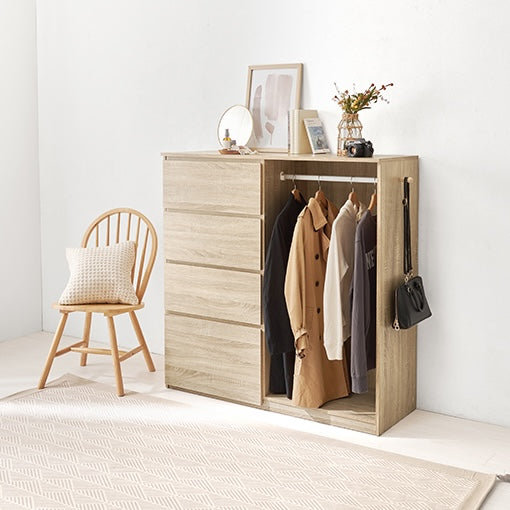 ハンガーラック付きチェスト