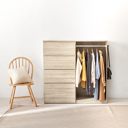 ハンガーラック付きチェスト