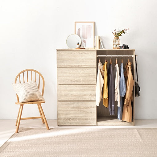 ハンガーラック付きチェスト