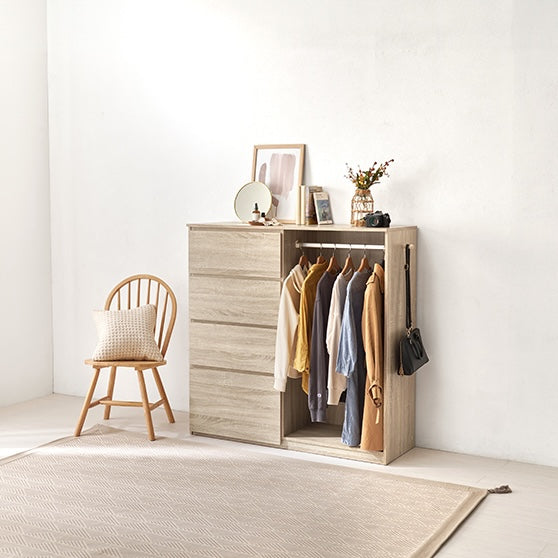 ハンガーラック付きチェスト