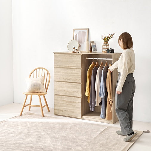 ハンガーラック付きチェスト