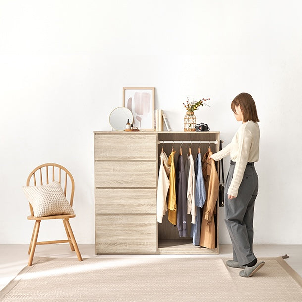 ハンガーラック付きチェスト