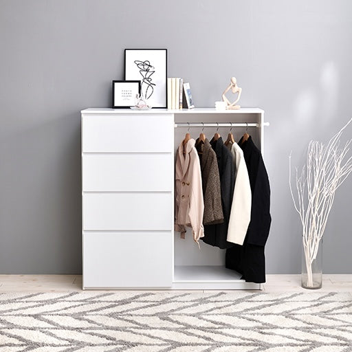 ハンガーラック付きチェスト