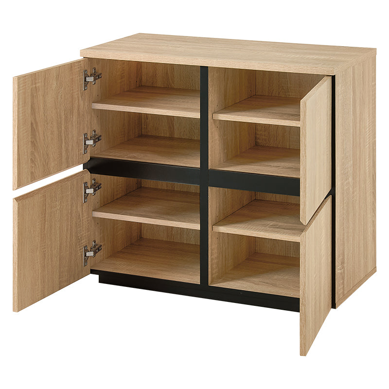 木目調扉付きキャビネット