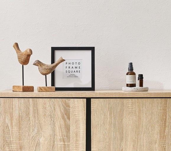 木目調扉付きキャビネット