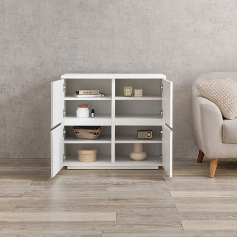 木目調扉付きキャビネット