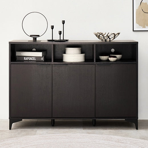 ブラックの木目調のキャビネット