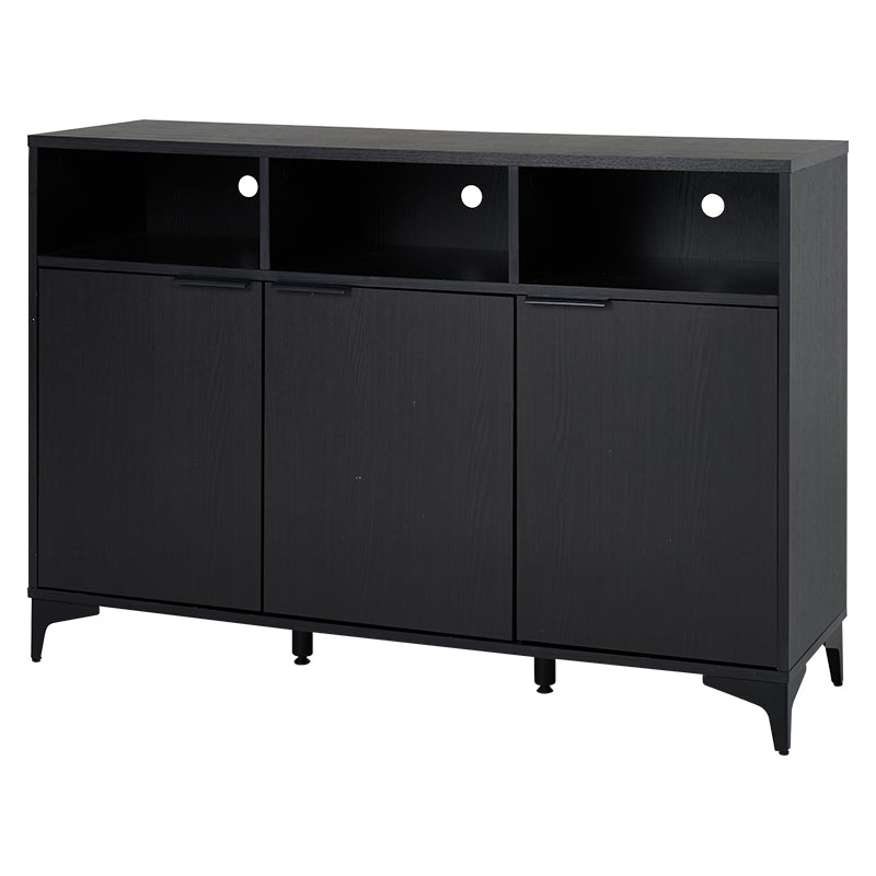 ブラックの木目調のキャビネット