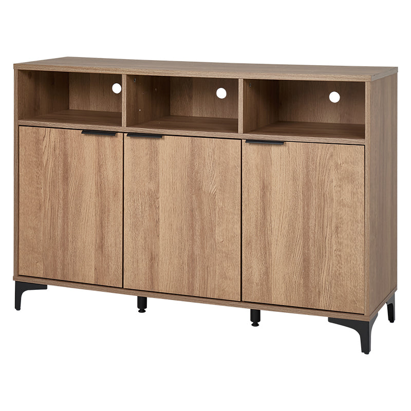 ブラウンの木目調のキャビネット