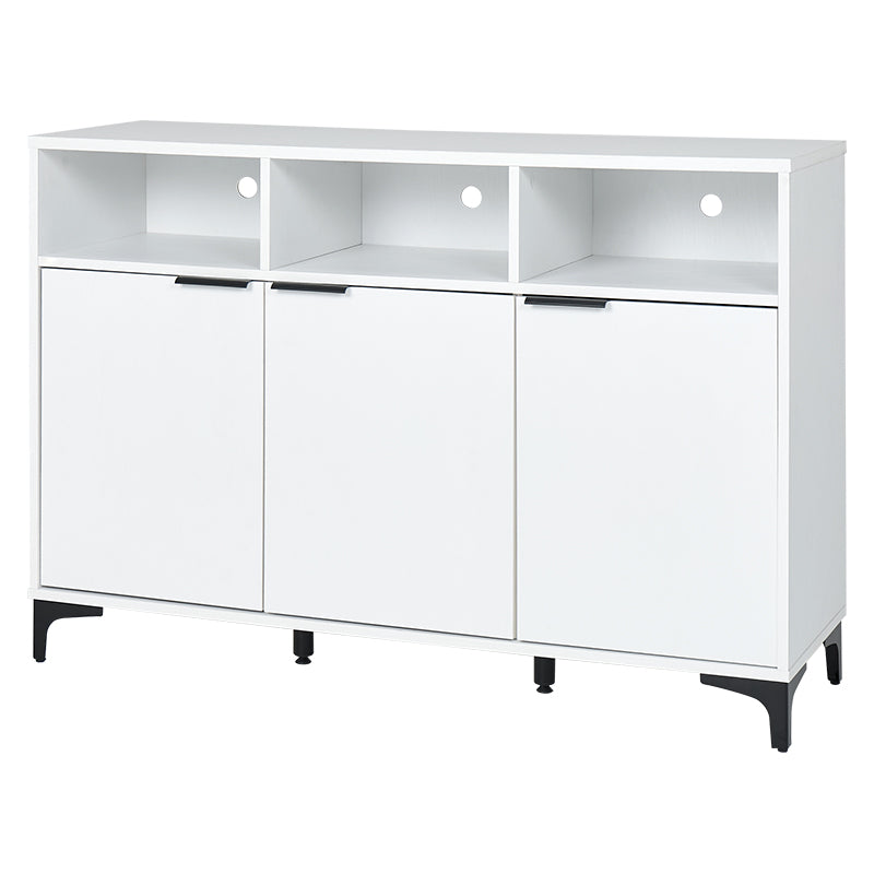 ホワイトの木目調のキャビネット