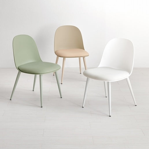 [2脚SET]くすみワントーンダイニングチェア
