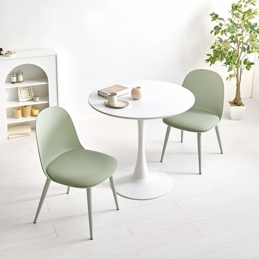 [2脚SET]くすみワントーンダイニングチェア