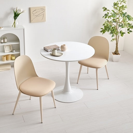 [2脚SET]くすみワントーンダイニングチェア
