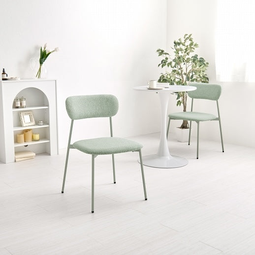 [2脚SET]シンプルカラーダイニングチェア