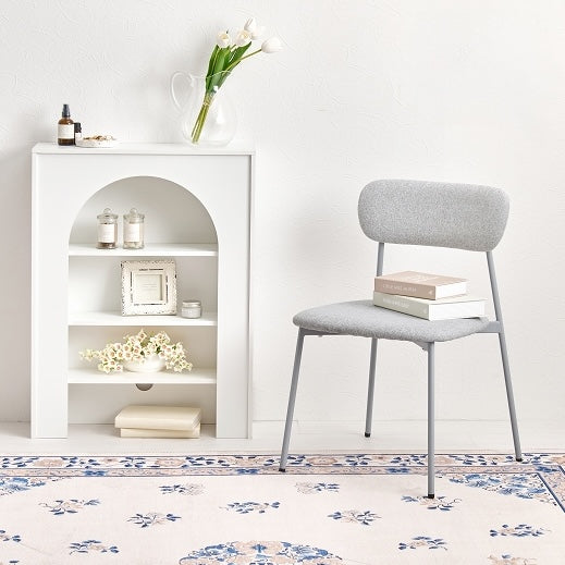 [2脚SET]シンプルカラーダイニングチェア