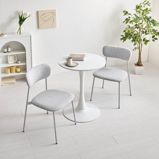 [2脚SET]シンプルカラーダイニングチェア