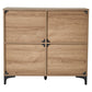 [幅90cm]木目調扉収納キャビネット