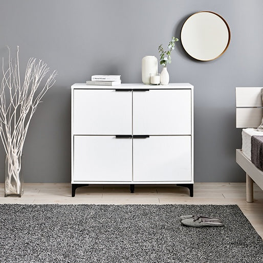 [幅90cm]木目調扉収納キャビネット