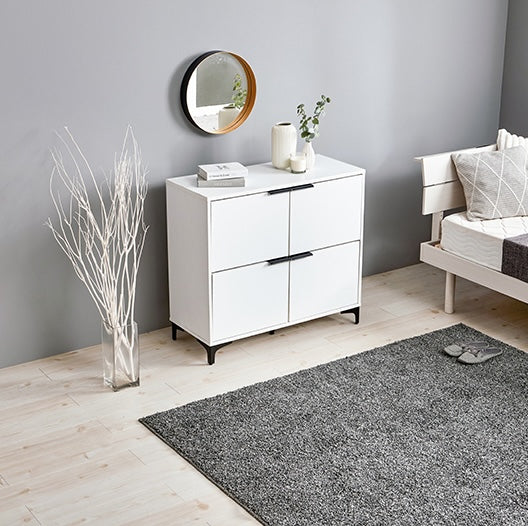 [幅90cm]木目調扉収納キャビネット