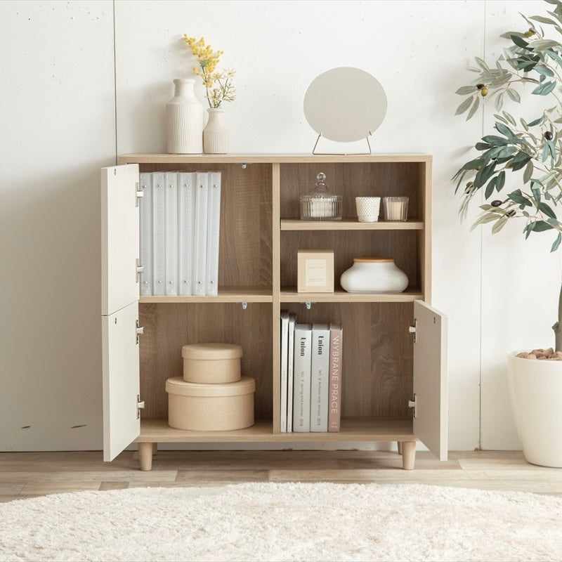 ナチュラルバイカラースクエアキャビネット