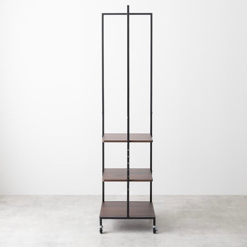 [幅40cm]棚付きスリムハンガーラック