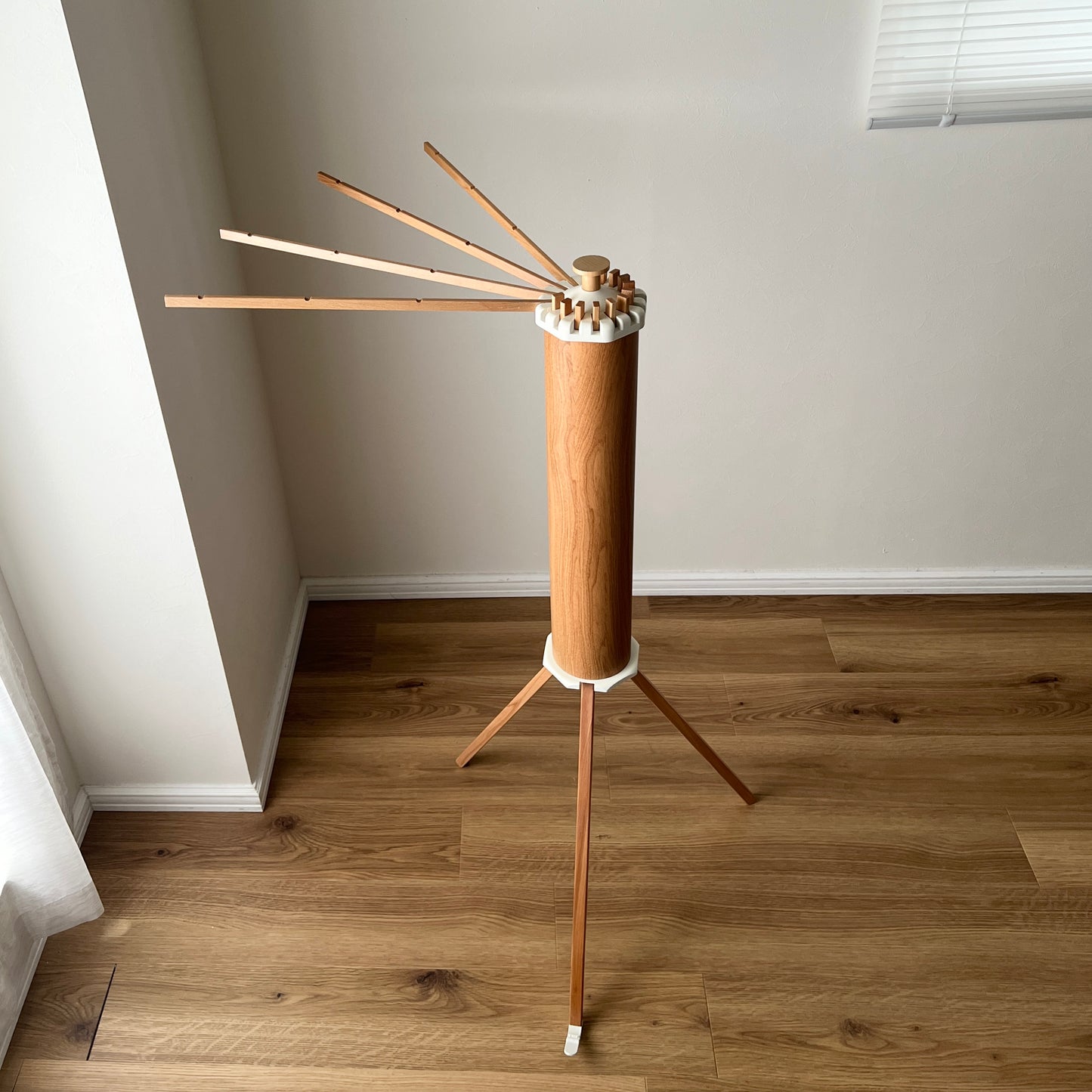 コンパクト物干しスタンド ウッドデザイン