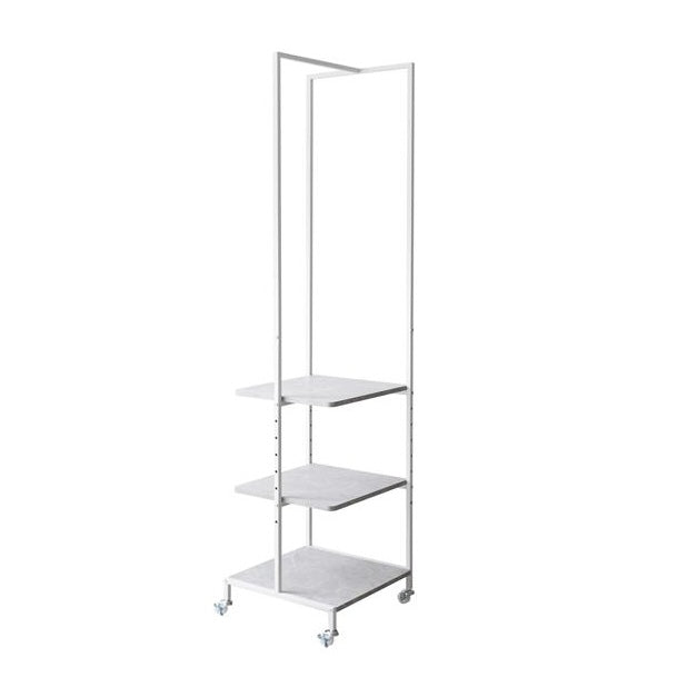 [幅40cm]棚付きスリムハンガーラック