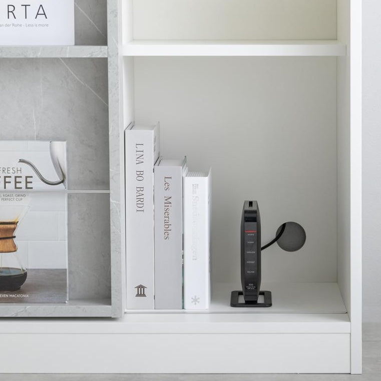 [幅71cm]スライド収納付本棚ラック