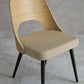 [2脚SET]美フォルム異素材ダイニングチェア