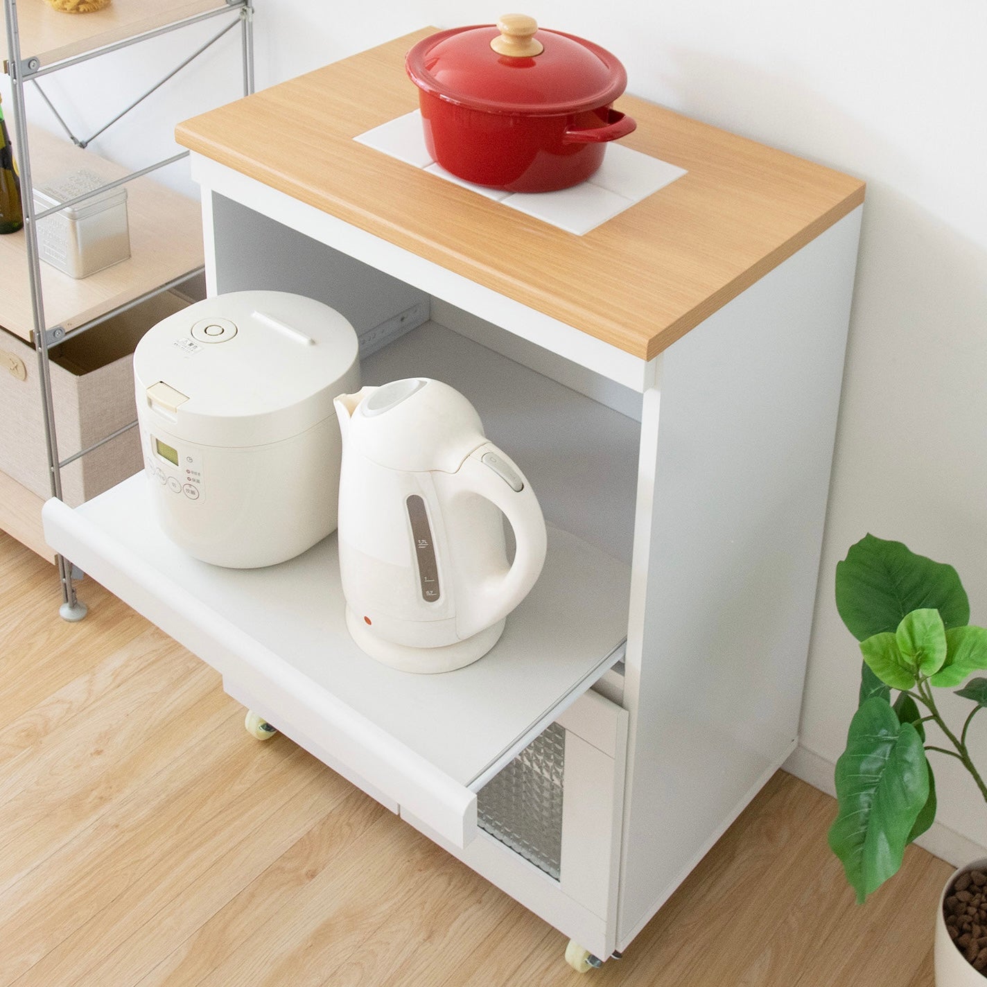 キャスター付きコンパクトキッチンラック[幅60cm]