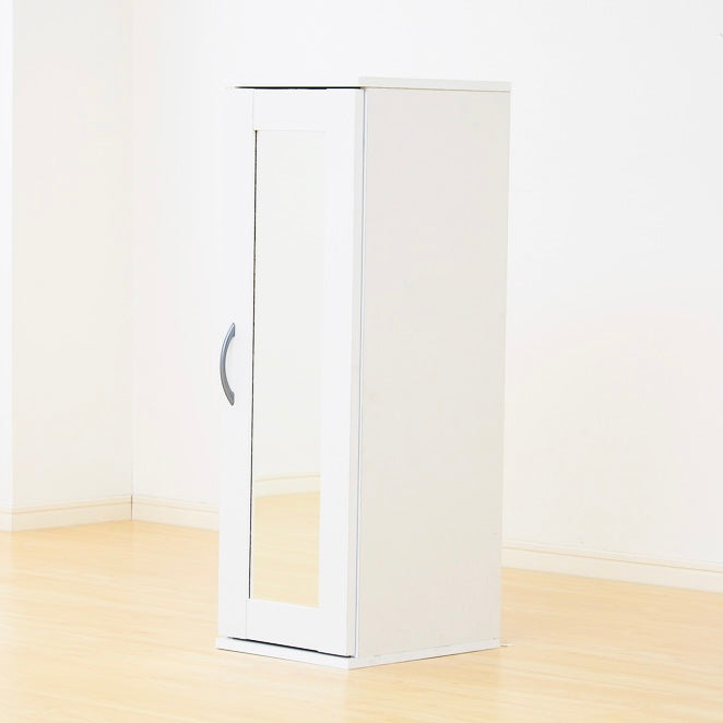 ミラー付きコンパクトシューズラック