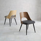 [2脚SET]美フォルム異素材ダイニングチェア