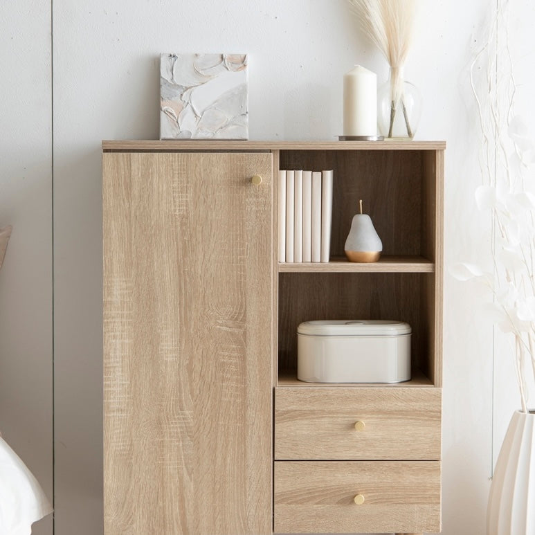 木目調脚付きキャビネット