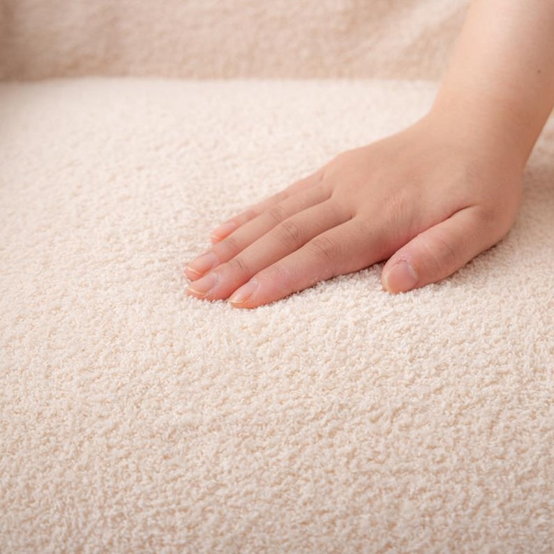 アイボリーの1人掛けビーズクッション