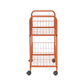 オレンジのポップなカラーの2段ワイヤーワゴン