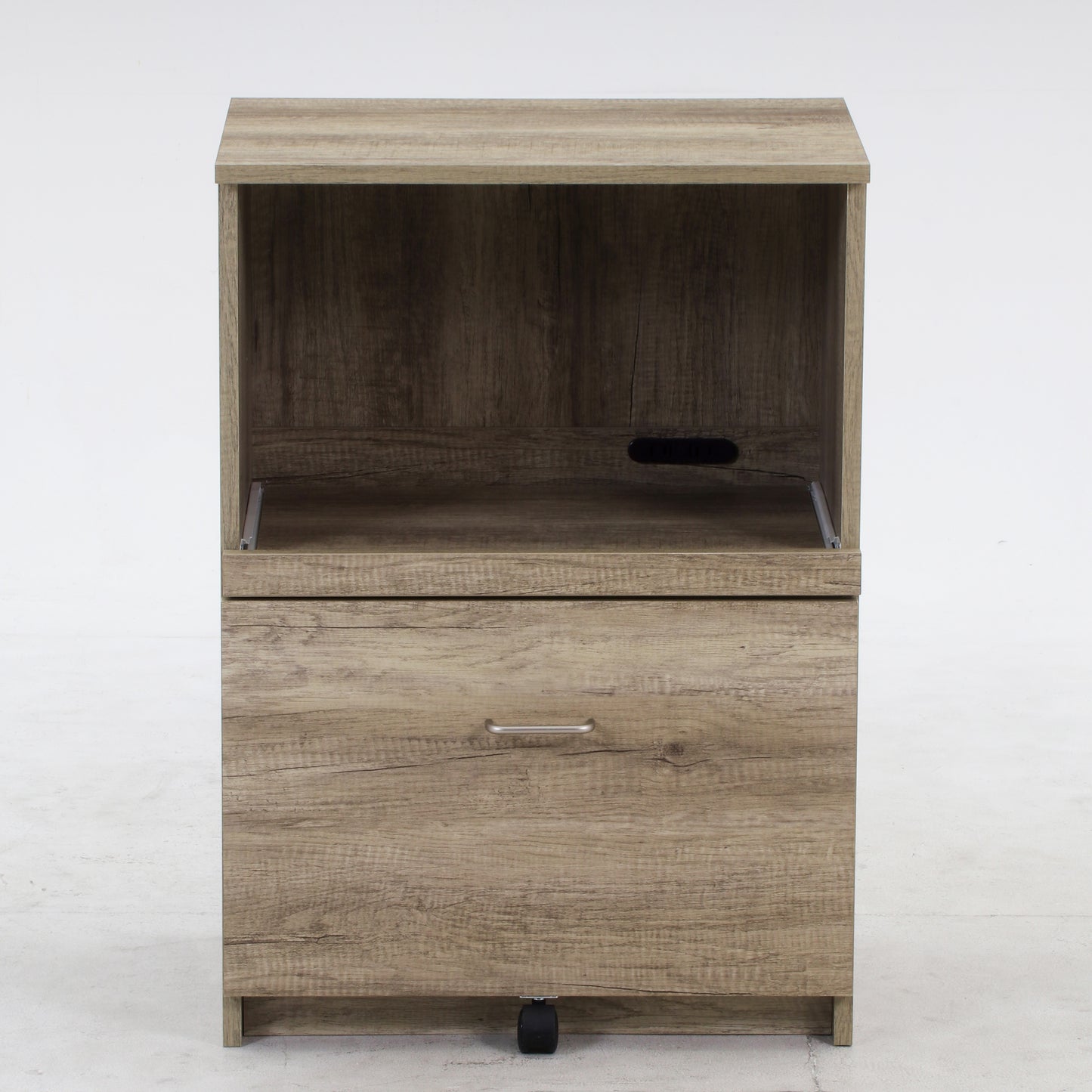 ユニット収納レンジボードグレーを正面からうつしている様子