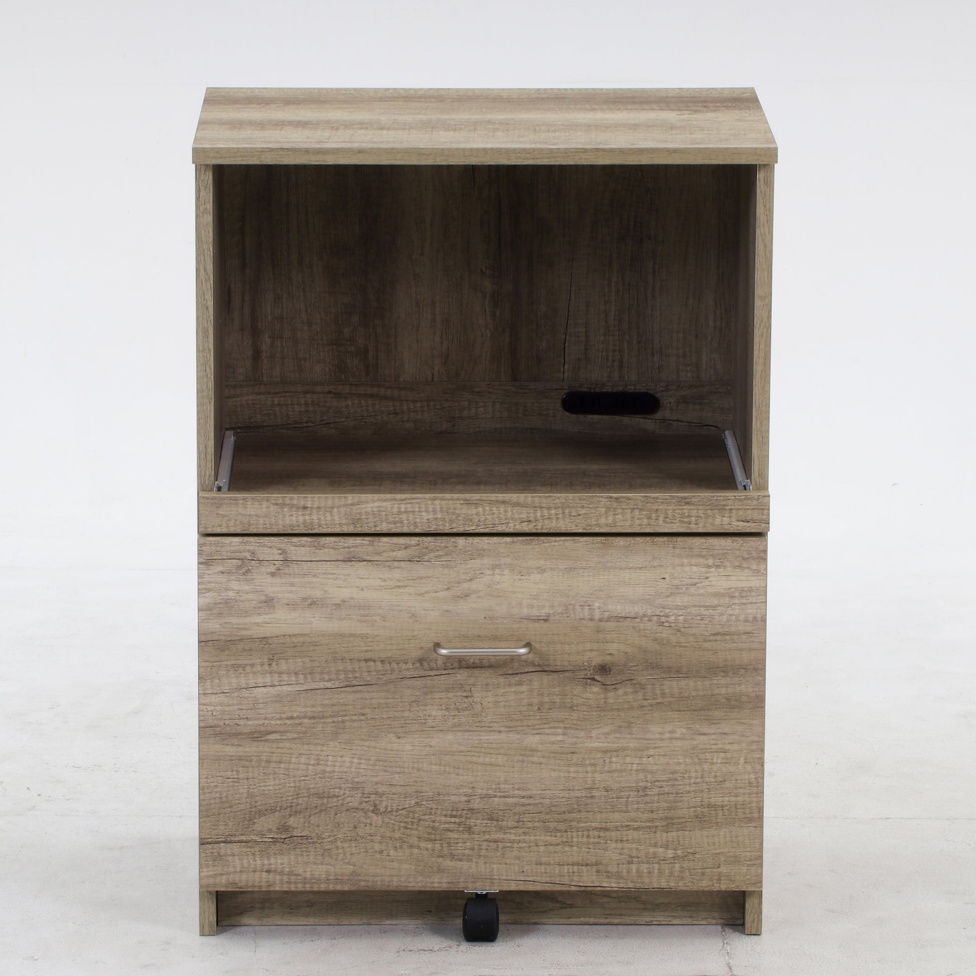 ユニット収納レンジボードグレーを正面からうつしている様子