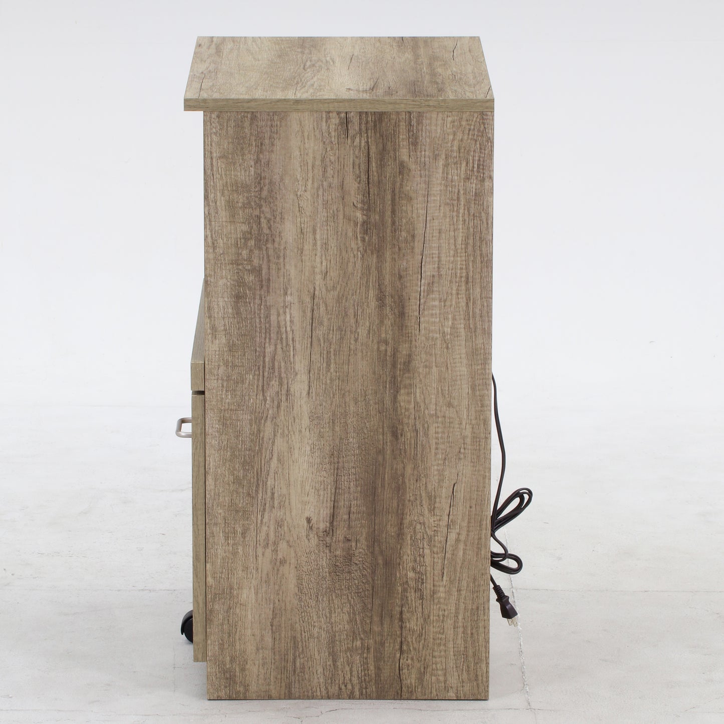 ユニット収納レンジボードグレーを側面からうつしている様子