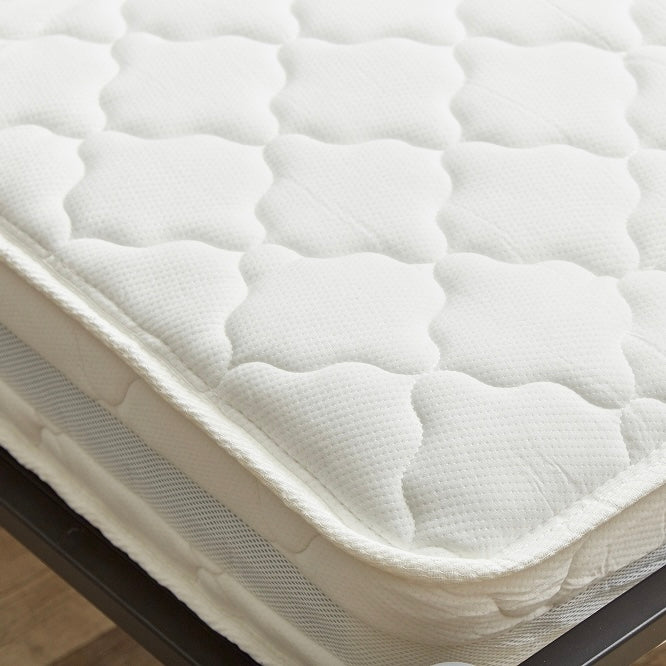 ホワイトのポケットコイルマットレス