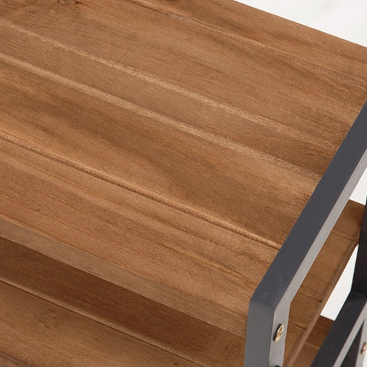 [幅45cm]可動棚ウッドシューズラック7段