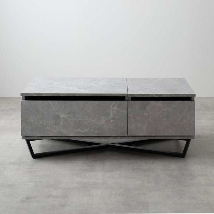 [幅90cm]昇降式引き出し付きセンターテーブル