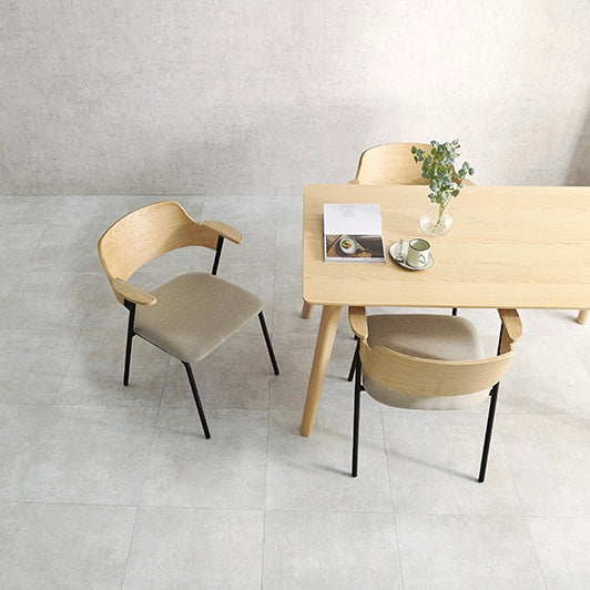 美フォルム異素材アームチェア